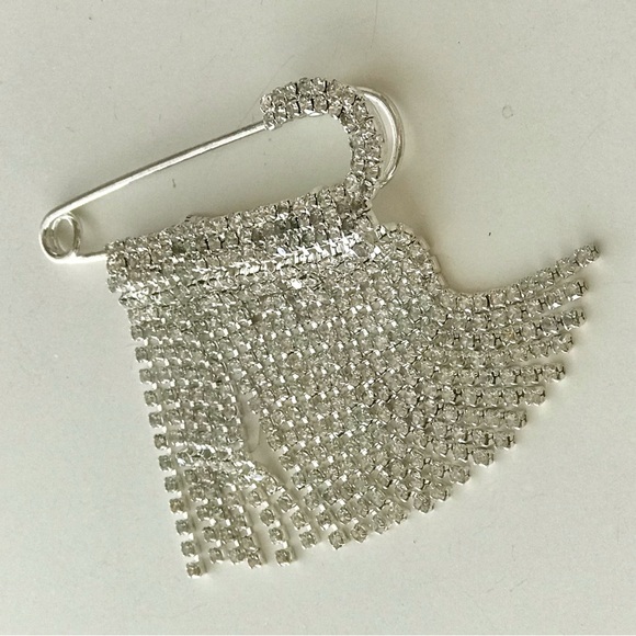 🆕 SEREFINA Rhinestone Safety Pin Brooch - Picture 5 of 6